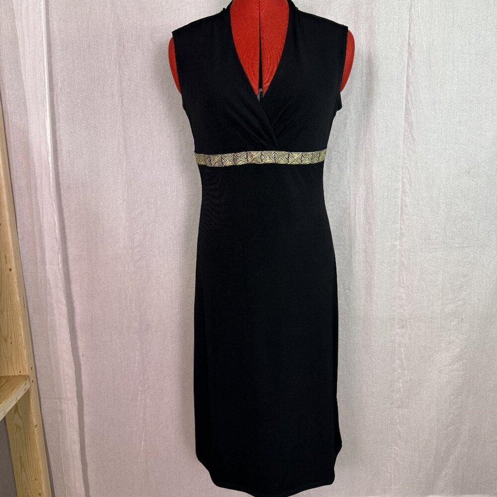 Merona Women's Black Geometric Aztec Pattern Sleeveless Maxi Dress Size S E427